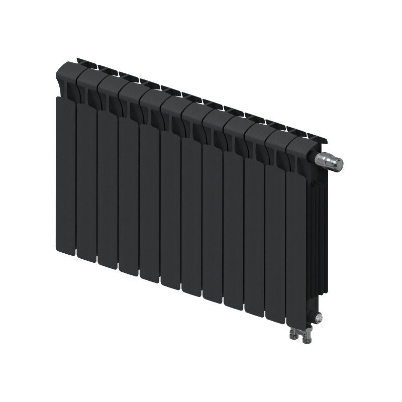 Изображение товара Радиатор биметаллический Rifar Monolit Ventil 12 секций антрацит