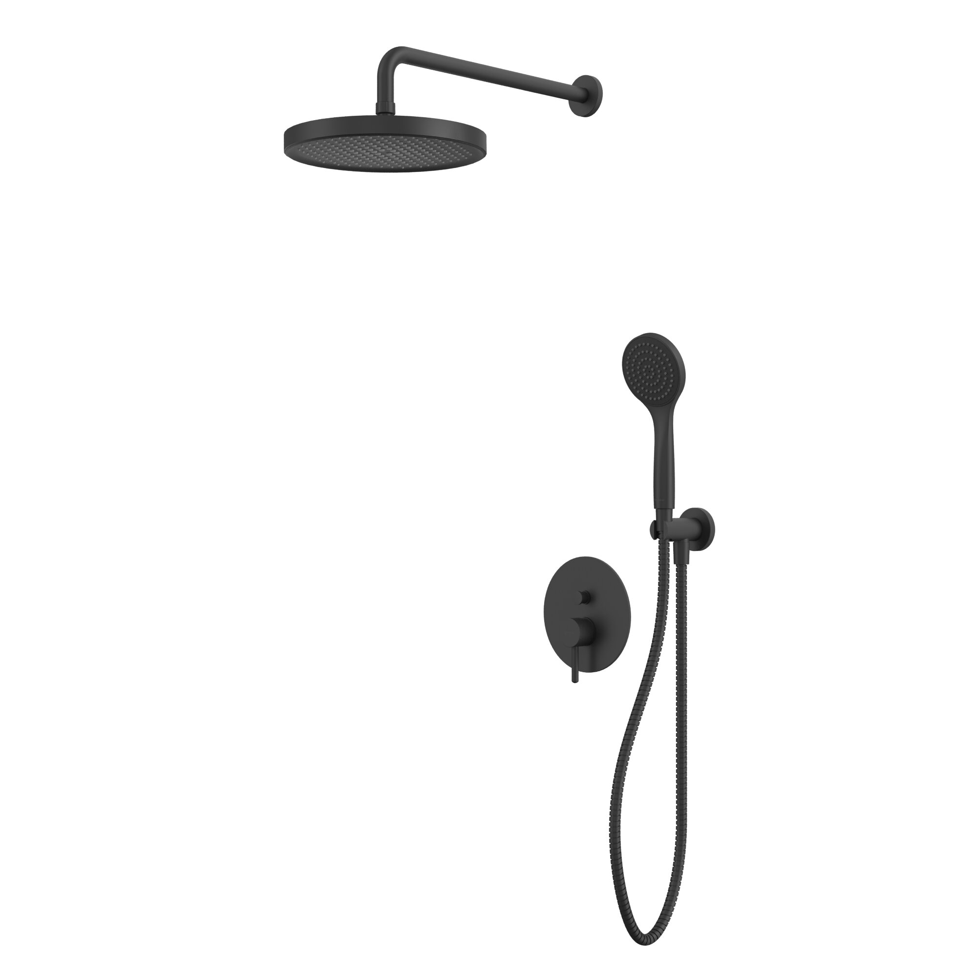 Изображение товара Душевая система Whitecross Y black, YSET04BASICBL, черный матовый