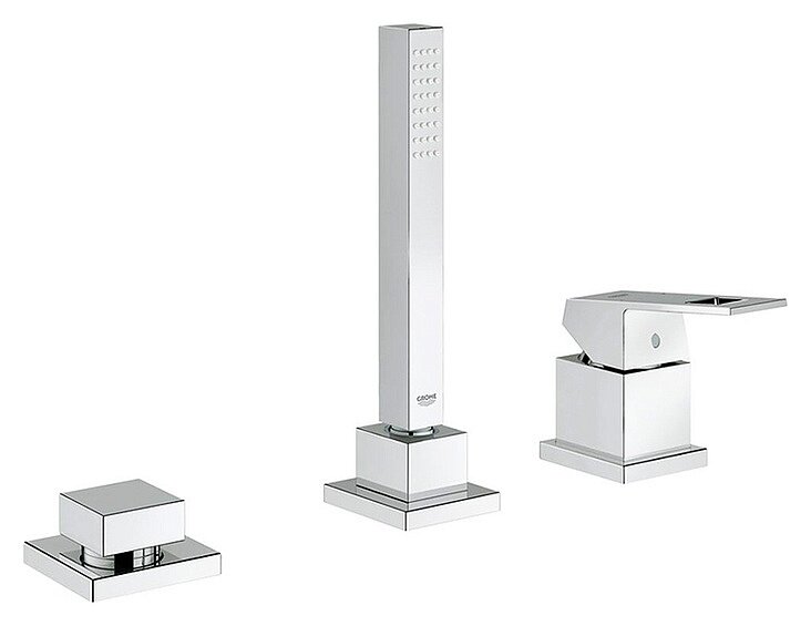 Изображение товара Смеситель Grohe Eurocube 19966000 на борт ванны, хром, Германия Изображение товара Смеситель Grohe Eurocube 19966000 на борт ванны, хром, Германия