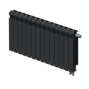 Изображение товара Радиатор биметаллический Rifar Monolit Ventil 500 R-MN-500-14-VR-AN, 14 секций, нижнее правое подключение, цвет антрацит