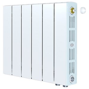 Изображение товара Радиатор биметаллический Rifar SUPReMO Ventil 350 R-SU-350-06-VR, 6 секций, нижнее правое подключение, цвет белый