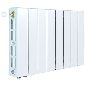 Изображение товара Радиатор биметаллический Rifar SUPReMO Ventil 350 R-SU-350-08-VL, 8 секций, нижнее левое подключение, цвет белый