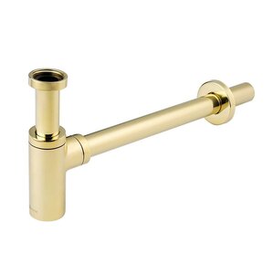 Изображение товара Сифон для раковины Lemark LM8300G, золото, нержавеющая сталь, гарантия 4 года