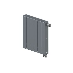 Изображение товара Радиатор биметаллический Rifar SUPReMO Ventil 500 R-SU-500-06-VR-TI, 6 секций, нижнее правое подключение, цвет титан