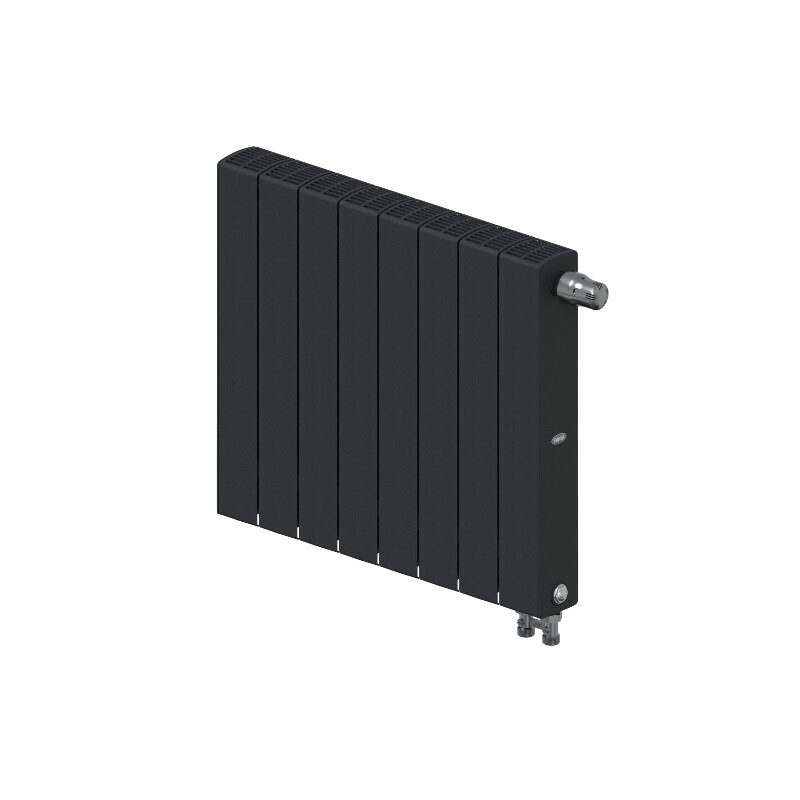 Изображение товара Радиатор биметаллический Rifar SUPReMO Ventil 500, 8 секций, антрацит, нижнее правое подключение