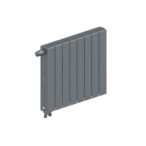 Изображение товара Радиатор биметаллический Rifar SUPReMO Ventil 500 R-SU-500-08-VL-TI, 8 секций, нижнее левое подключение, цвет титан