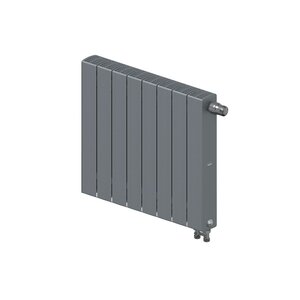 Изображение товара Радиатор биметаллический Rifar SUPReMO Ventil 500 R-SU-500-08-VR-TI, 8 секций, нижнее правое подключение, цвет титан