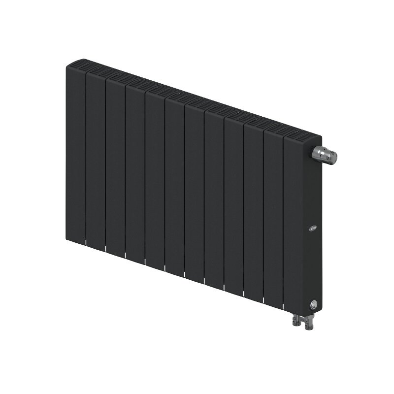 Изображение товара Биметаллический радиатор Rifar SUPReMO Ventil 12 секций с нижним правым подключением антрацит