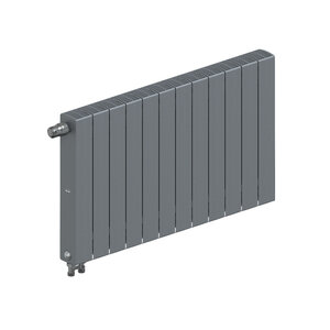 Изображение товара Радиатор биметаллический Rifar SUPReMO Ventil 500 R-SU-500-12-VL-TI, 12 секций, нижнее левое подключение, цвет титан