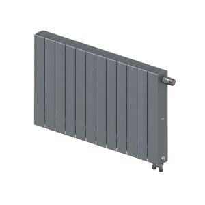 Изображение товара Радиатор биметаллический Rifar SUPReMO Ventil 500 R-SU-500-12-VR-TI, 12 секций, нижнее правое подключение, цвет титан