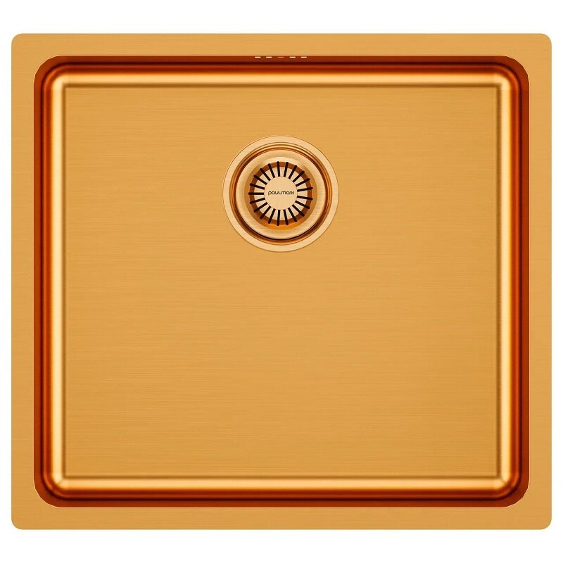 Изображение товара Кухонная мойка Paulmark Vista 48 из нержавеющей стали с PVD покрытием золото 48 см