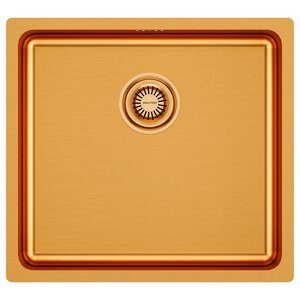 Изображение товара Мойка кухонная Paulmark Vista 48 PM304844-BG, 48 см, нержавеющая сталь, PVD покрытие, цвет брашированное золото