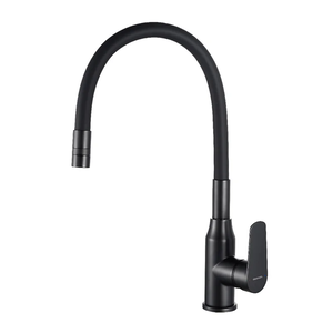 Изображение товара Смеситель для кухонной мойки Decoroom DR29 DR29024BL, с гибким изливом, черный