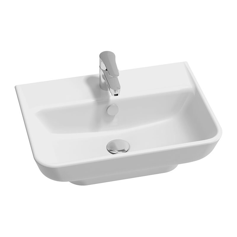 Изображение товара Раковина Jacob Delafon Struktura EGE112-00 55х40 см фаянс белая, подвесная