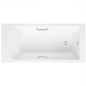 Изображение товара Ванна из литьевого мрамора Delice Scandi DLR330030R-G, 180 х 75 см, цвет белый, с ручками хром