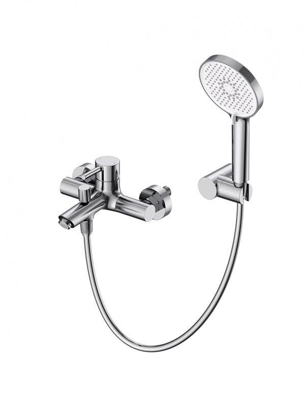 Изображение товара Смеситель Wonzon & Woghand Solo WW-639032-1-CR, для ванны и душа, с душевым гарнитуром, хром