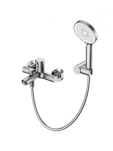 Изображение товара Смеситель Wonzon & Woghand Solo WW-639032-1-CR, для ванны и душа, с душевым гарнитуром, хром