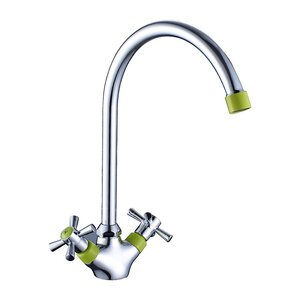 Изображение товара Смеситель для кухонной мойки Decoroom DR51028-Green, высокий, поворотный