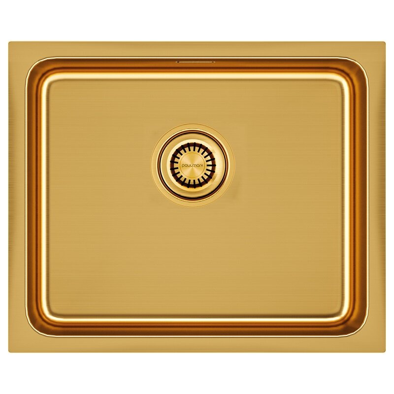 Изображение товара Мойка кухонная Paulmark Vista 54 PM305444-BG из нержавеющей стали с PVD покрытием 54 см