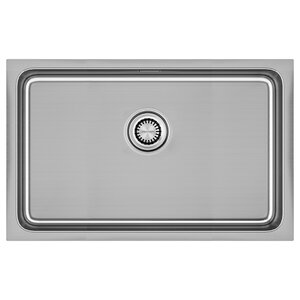 Изображение товара Мойка кухонная Paulmark Vista 74 PM307444-BS, 74 см, цвет брашированная нержавеющая сталь