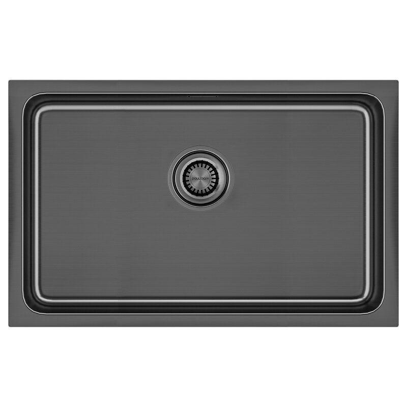 Изображение товара Мойка кухонная Paulmark Vista 74 PM307444-GM, 74 см, нержавеющая сталь, PVD покрытие, цвет вороненая сталь, gunmetal Изображение товара Мойка кухонная Paulmark Vista 74 PM307444-GM, 74 см, нержавеющая сталь, PVD покрытие, цвет вороненая сталь, gunmetal