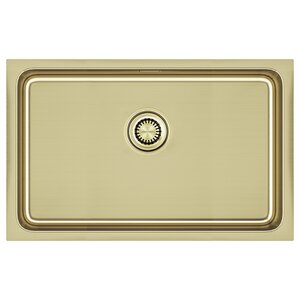 Изображение товара Мойка кухонная Paulmark Vista 74 PM307444-LG, 74 см, нержавеющая сталь, PVD покрытие, цвет светлое золото