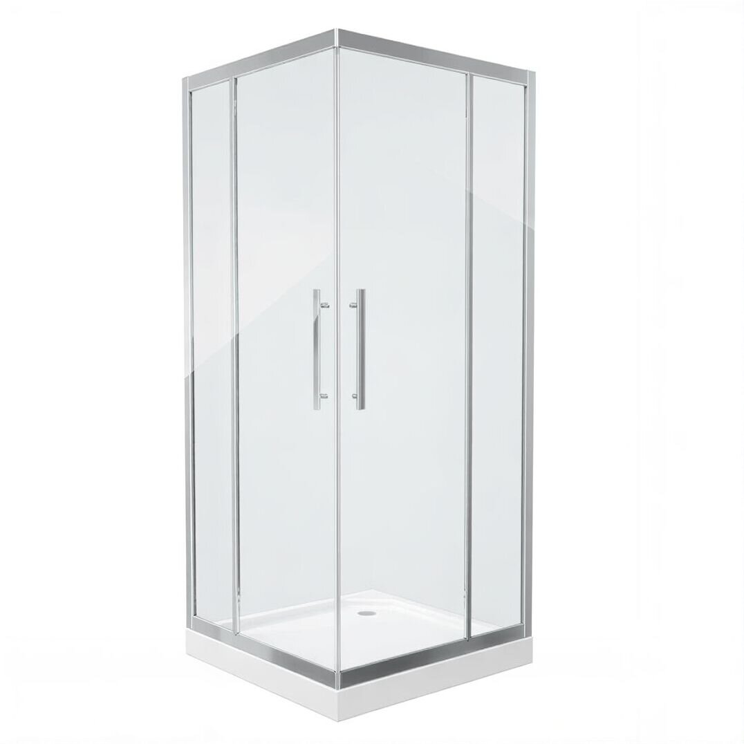 Изображение товара Душевой уголок Grossman Pragma PR-90SQ, 90 x 90 см, стекло прозрачное, цвет профиля - серебро