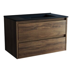 Изображение товара Тумба под раковину Vincea Gio VMC-2G800CO, 80 см, подвесная, цвет дуб табак С.Oak