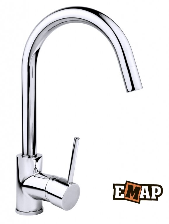 Изображение товара Смеситель для кухни Емар ЕС-3004 хром однорычажный с поворотным изливом