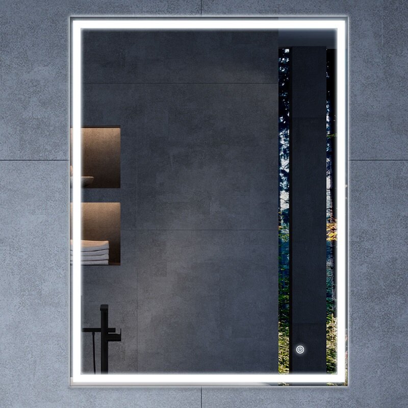 Изображение товара Зеркало Vincea VLM-3VN500, 50 х 70 см, LED подсветка, сенсор, диммер, цвет белый