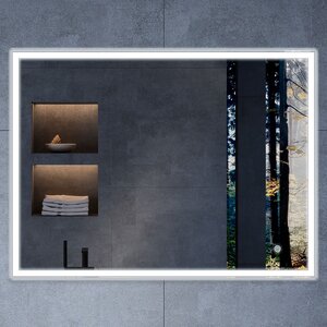 Изображение товара Зеркало Vincea VLM-3VN9008, 90 х 80 см, LED подсветка, сенсор, диммер, цвет белый