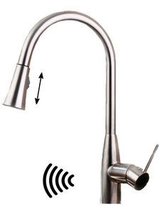 Изображение товара Смеситель кухонный Емар OL-8016 сенсорный с выдвижным изливом сатин