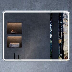 Изображение товара Зеркало Vincea VLM-3VC9008, 90 х 80 см, LED подсветка, сенсор, диммер, цвет белый