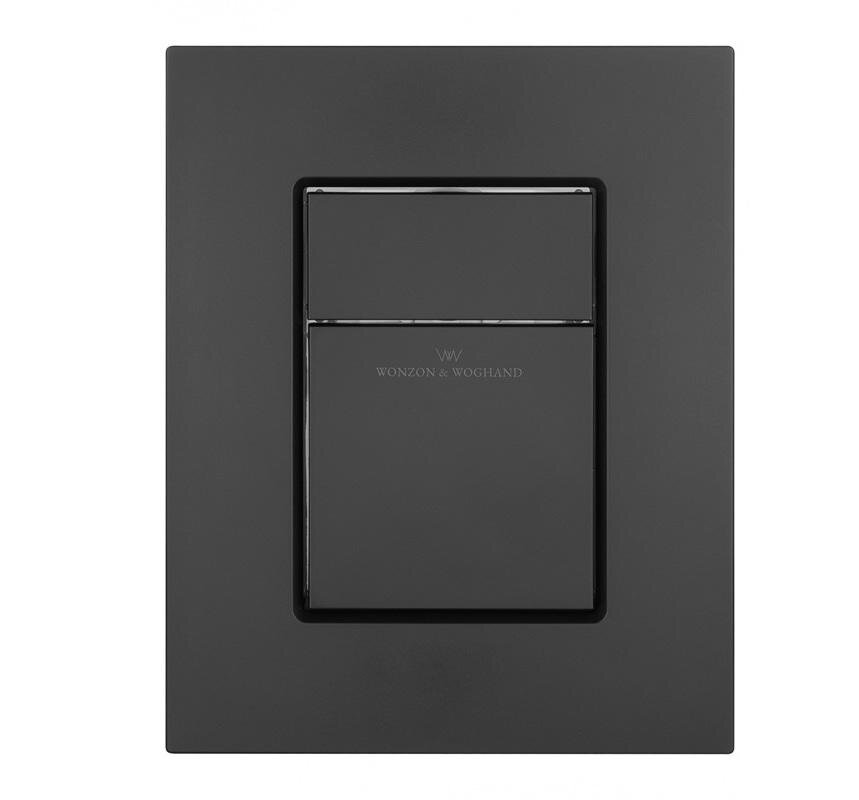 Изображение товара Клавиша смыва Wonzon & Woghand WW-IB256-MB, пневматическая, черная матовая Изображение товара Клавиша смыва Wonzon & Woghand WW-IB256-MB, пневматическая, черная матовая