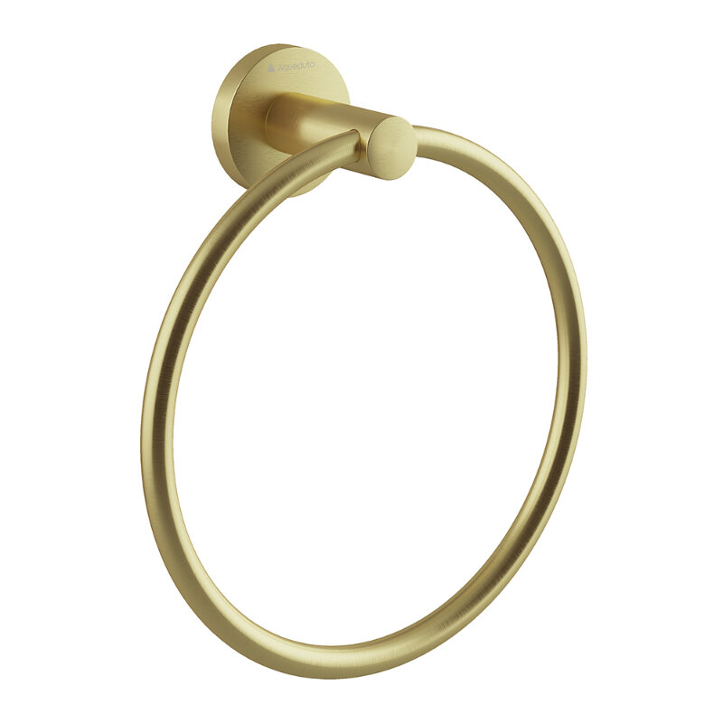 Изображение товара Полотенцедержатель кольцо Aqueduto Ponto 18 см золото шлифованное