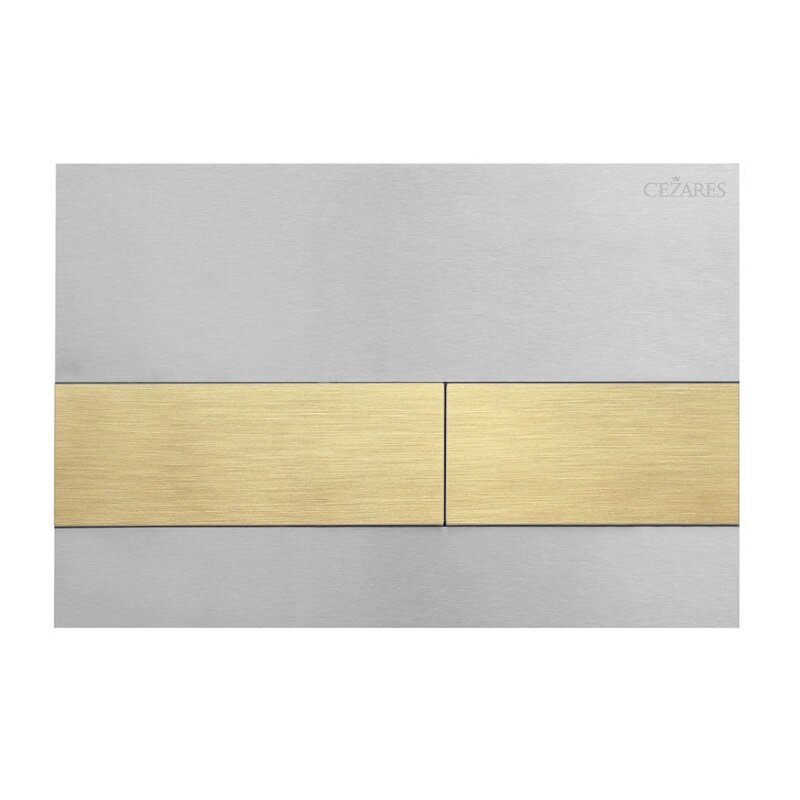 Изображение товара Клавиша смыва Cezares LUX-AN-BORO, механическая, брашированное золото/сталь