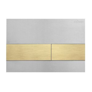 Изображение товара Клавиша смыва Cezares LUX-AN-BORO, механическая, брашированное золото/сталь