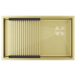 Изображение товара Мойка кухонная Paulmark Next-Pro 74 Uni PM707445-LG, 74 см, нержавеющая сталь, PVD покрытие, цвет светлое золото