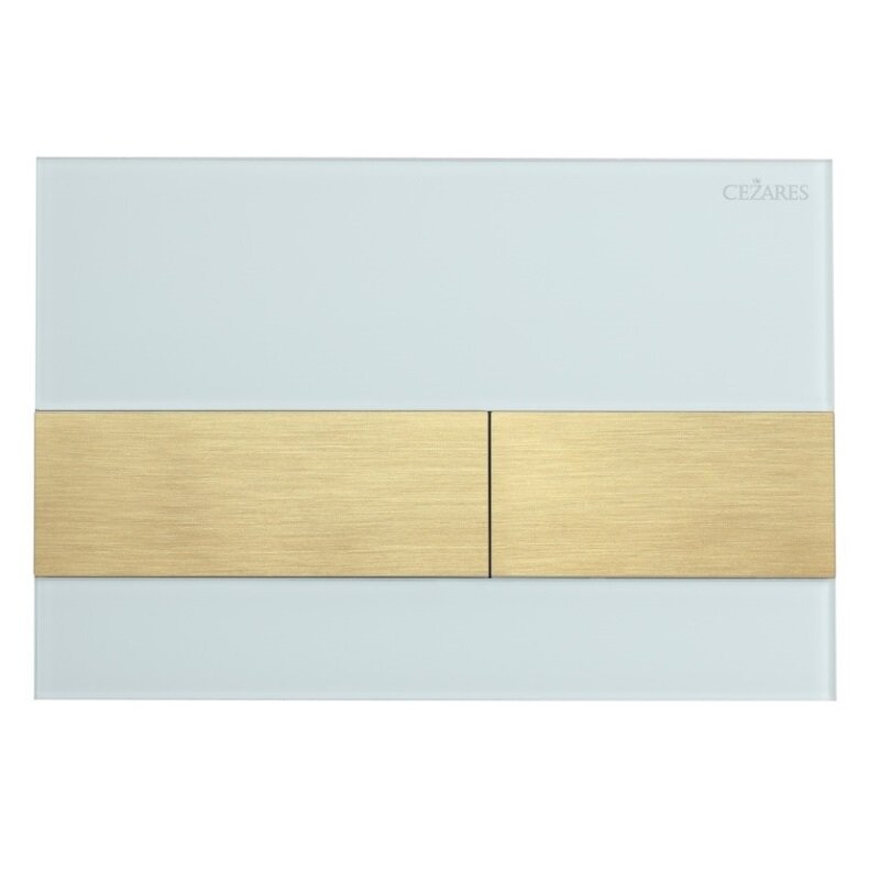 Изображение товара Клавиша смыва Cezares LUX-GB-1-BOR механическая белый золото двухрежимная