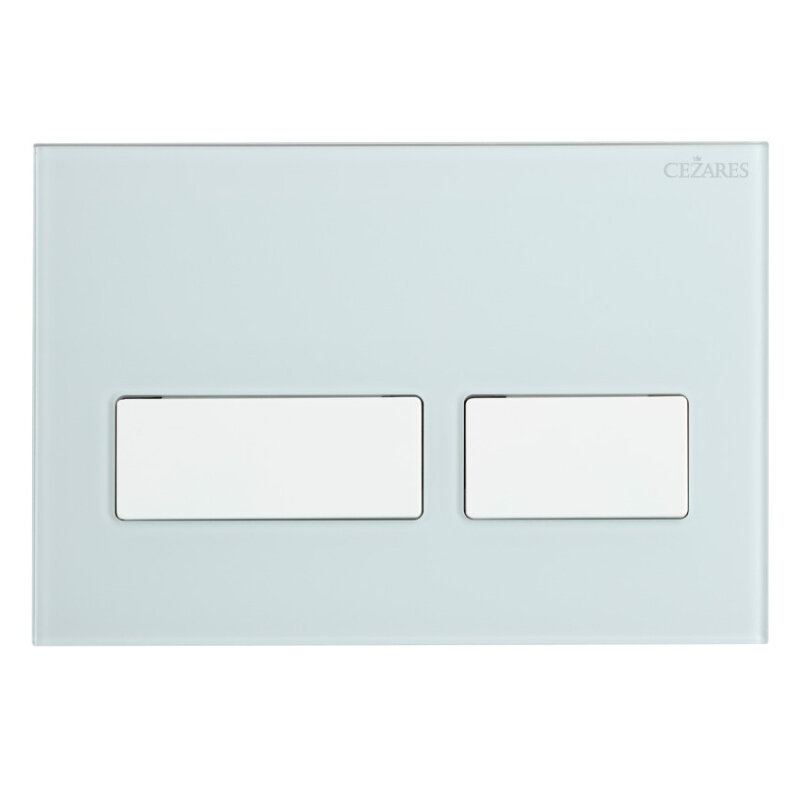 Изображение товара Клавиша смыва Cezares LUX-GB-2-BIO механическая двухкнопка белый глянцевый/матовый