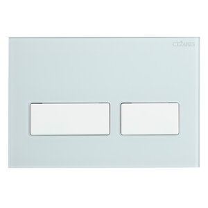Изображение товара Клавиша смыва Cezares LUX-GB-2-BIO механическая двухкнопка белый глянцевый/матовый