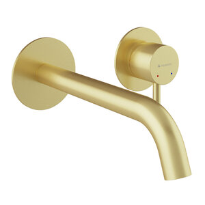 Изображение товара Смеситель для раковины Aqueduto Cano CAN0450, с внутренней частью, цвет золото шлифованное