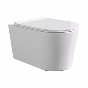 Изображение товара Унитаз подвесной Alice Form 22300101SET, безободковый, с сиденьем микролифт, белый 