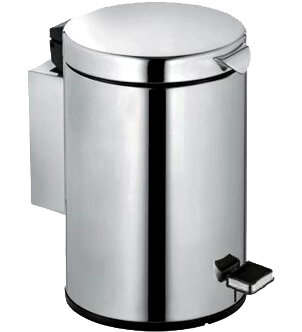 Изображение товара Корзина для мусора Keuco Plan 14977 010000 с педалью и хромированной поверхностью