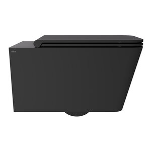 Изображение товара Унитаз подвесной Alice Hide Square 31210108SET, безободковый, с крышкой Soft-Close, черный матовый