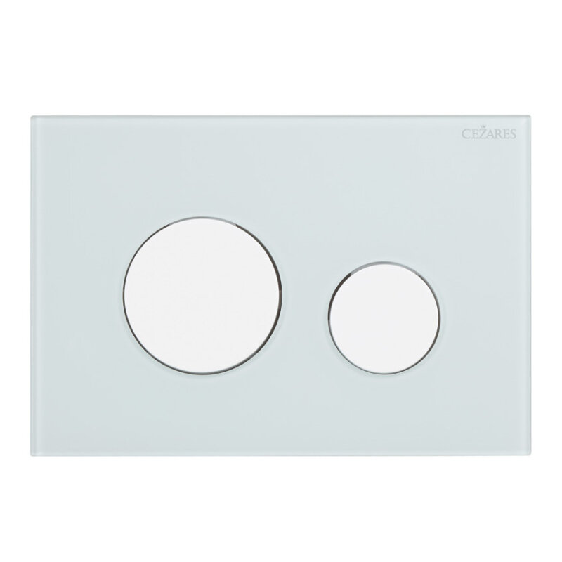 Изображение товара Клавиша смыва Cezares LUX-GB-BIO-C механическая белый глянцевый/матовый