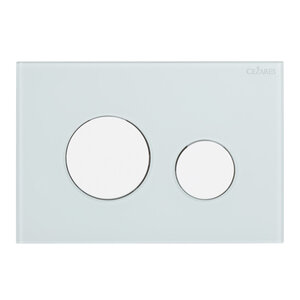 Изображение товара Клавиша смыва Cezares LUX-GB-BIO-C механическая белый глянцевый/матовый