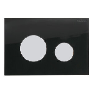 Изображение товара Клавиша смыва Cezares LUX-GN-01-C механическая двухкнопочная черный глянцевый хром