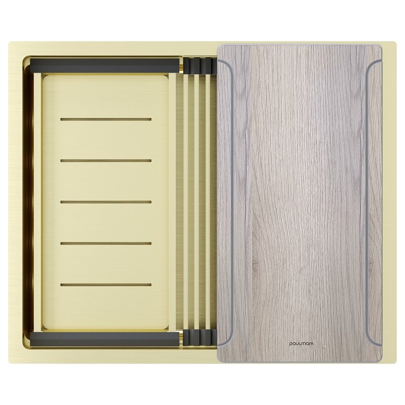Изображение товара Кухонная мойка Paulmark Next-Multi Sink 54 Uni PM785445-LG. 54 см, нержавейка, светлое золото