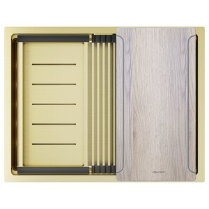 Изображение товара Мойка кухонная Paulmark Next-Multi Sink 58 Uni PM785845-LG, 58 см, нержавеющая сталь, PVD покрытие, цвет светлое золото